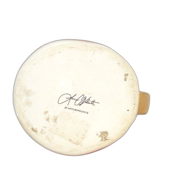 Anthropologie Lauren Carlson Walcott Red Art Deer Coffee Mug Cup - Picture 2 of 5